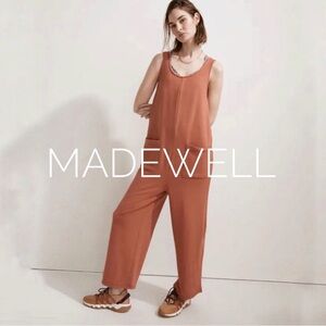 Madewell Terracotta Sleeveless Jumpsuit